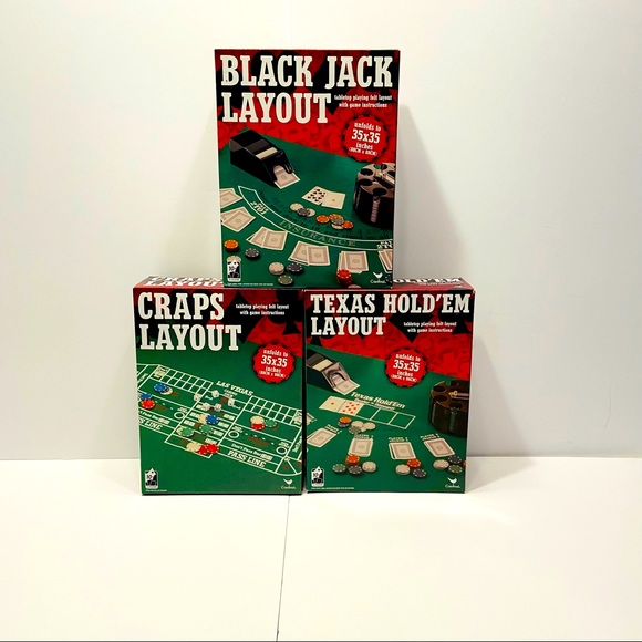 Other - NWT Casino Games ☘️🎲 3 Games, Cards, and Dice - Casino Night Bundle